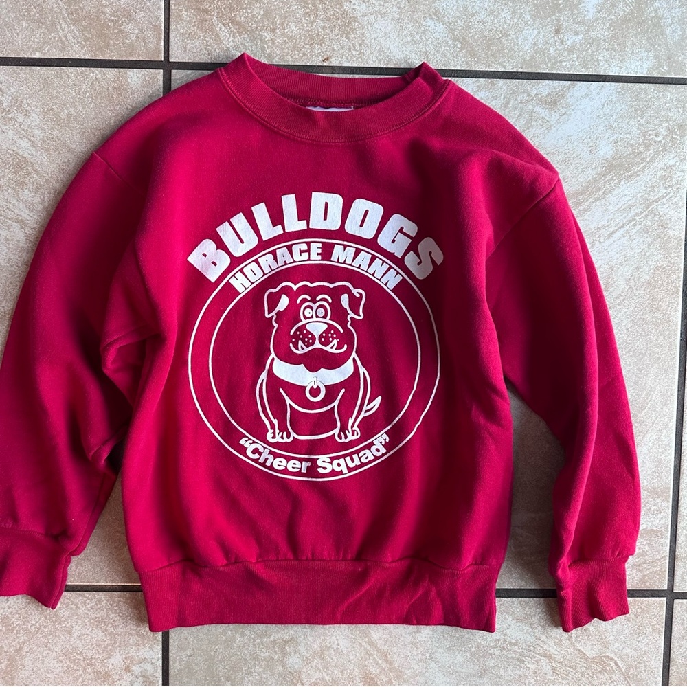 Vintage Hanes Kids Red Bulldog Sweatshirt